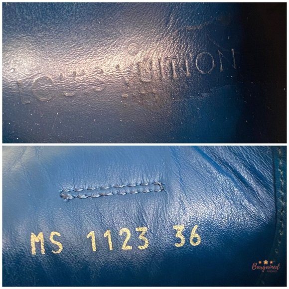 Auth Louis Vuitton Green Monogram Embossed Leather Nubuck Low Top Sneakers 36/6 - Picture 6 of 15